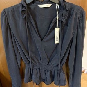 Rebecca Taylor Sandwash CuproV Neck Pullover